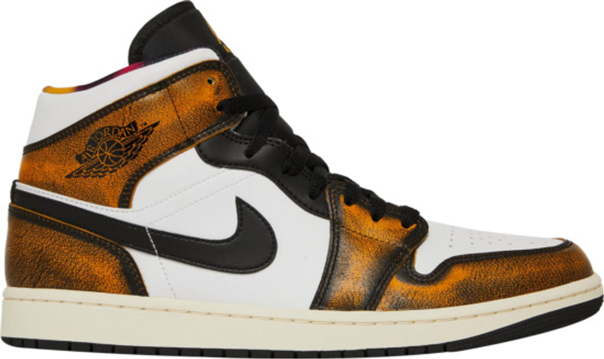 Jordan Wear Away Orange Jordan 1 Mid Sneakers