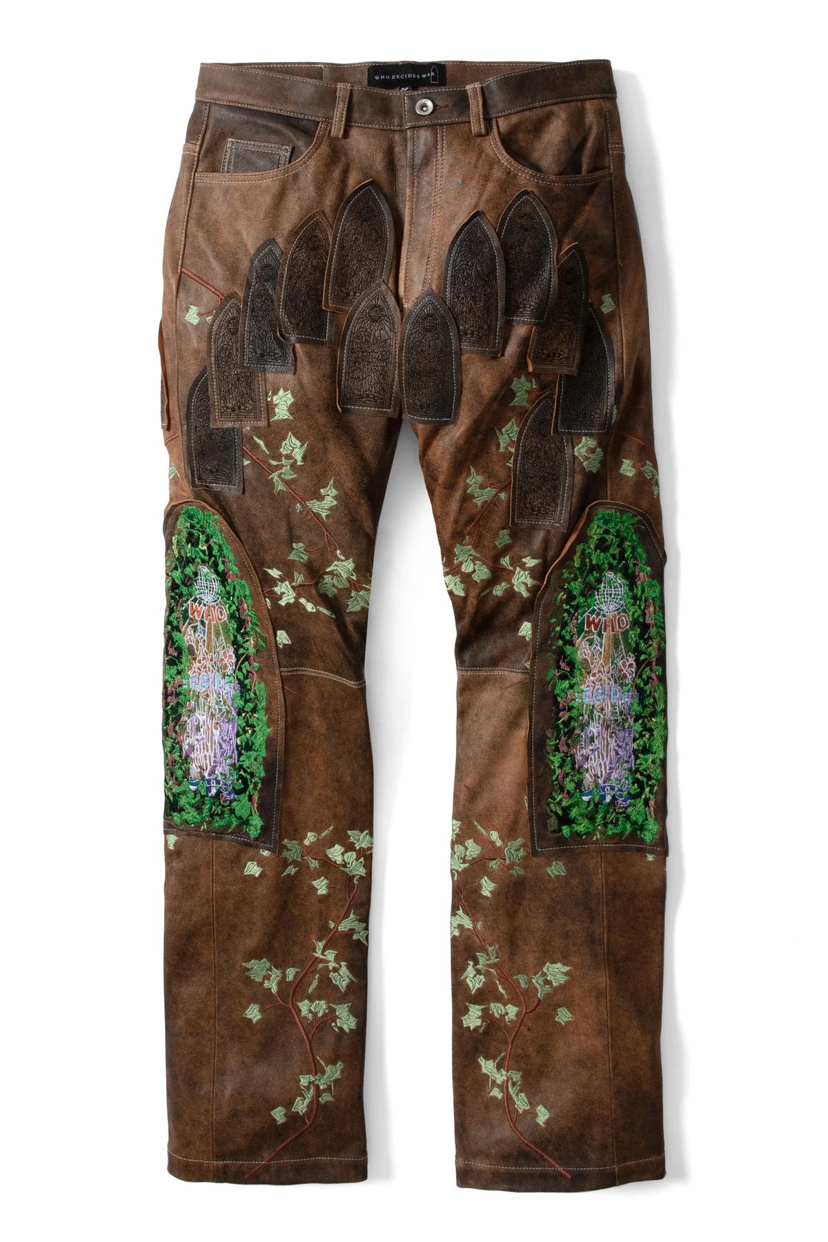 Who Decides War Garden Glass Patches Pants