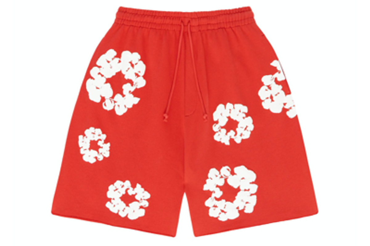 Denim Tears The Cotton Wreath Shorts Red