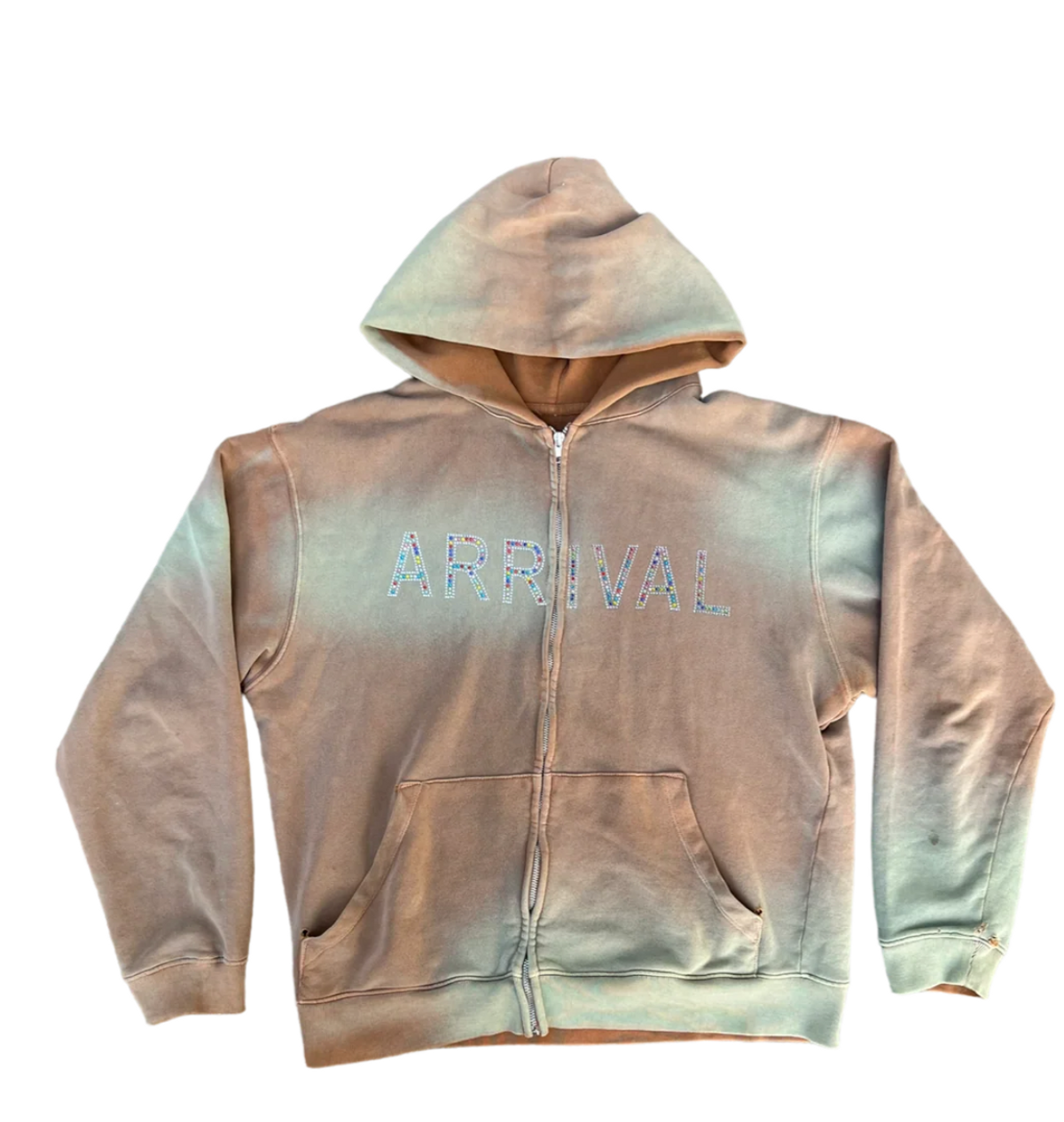 Arrival Worldwide Destroyed Rhinestone Hoodie