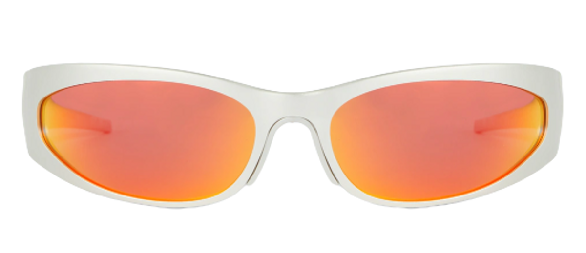 Balenciaga Silver Reverse Xpander 2.0 Rectangle Sunglasses