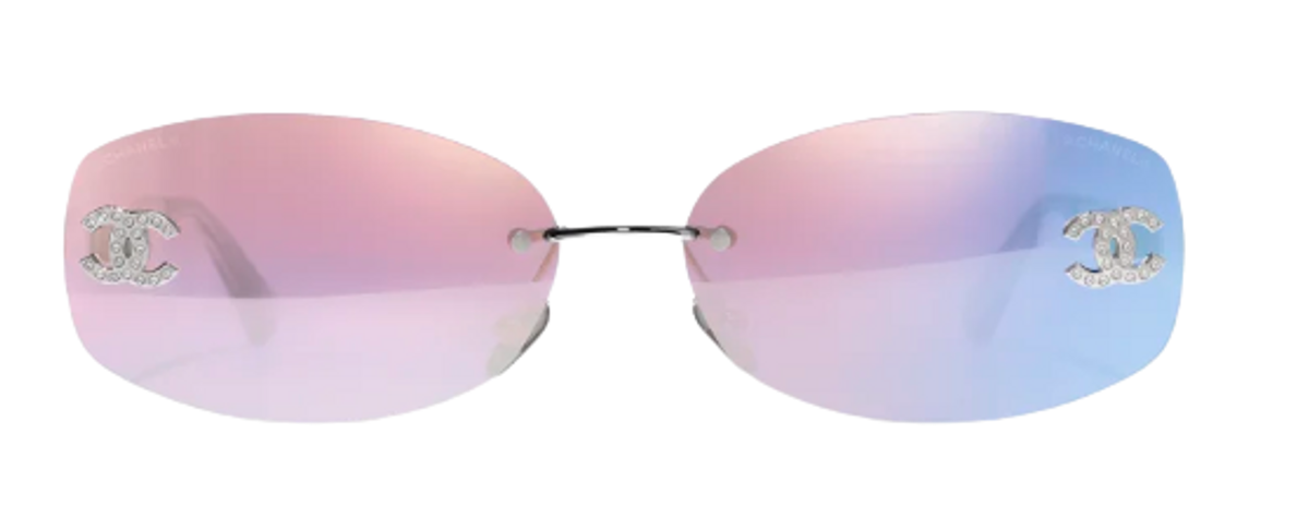 chanel pink gold sunglasses