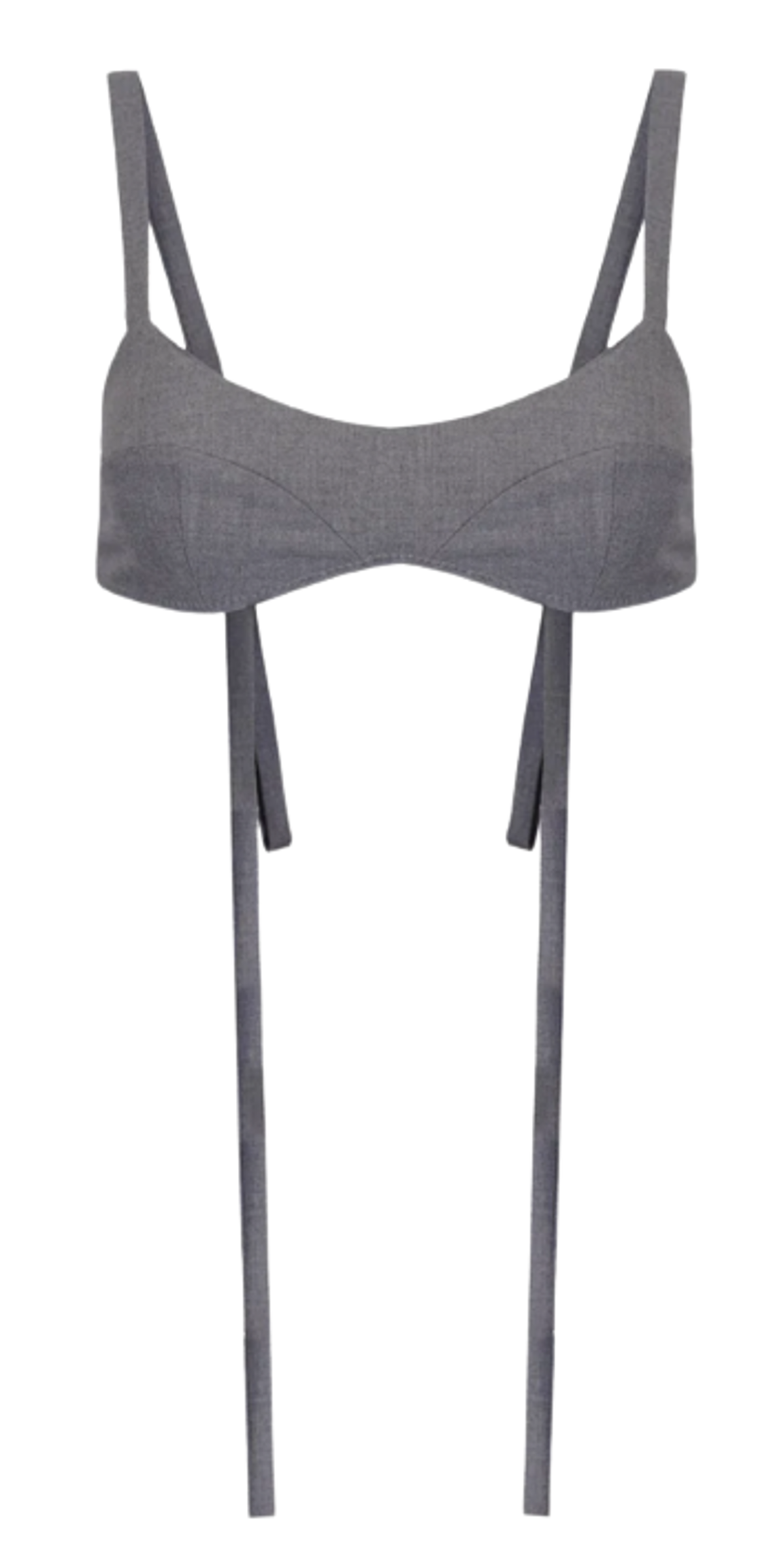 Sandy Liang Ash Grey Demie Bra