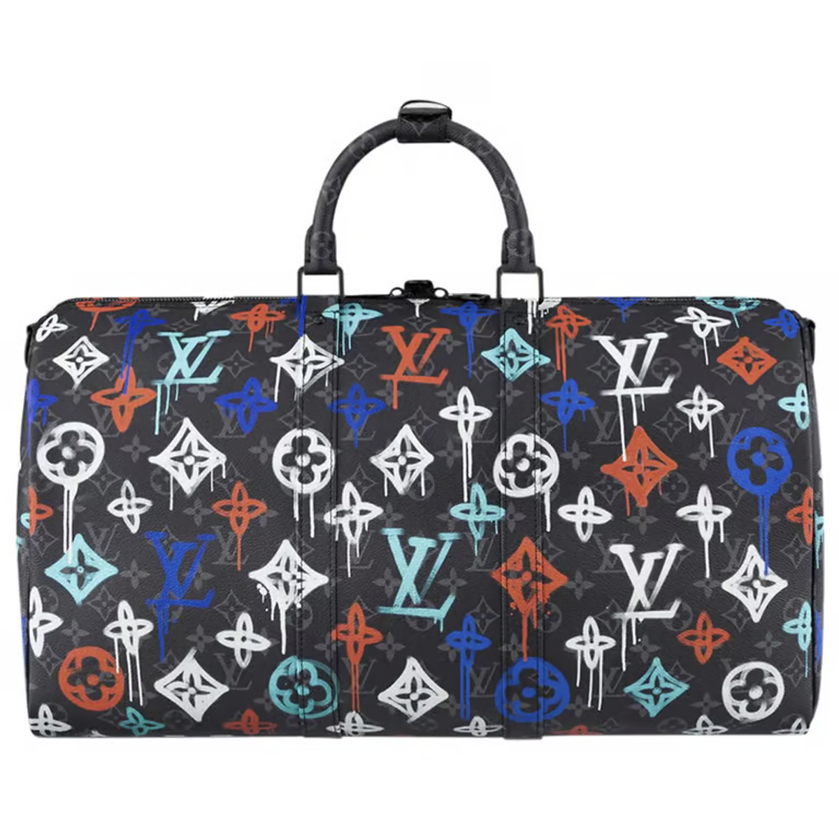 Louis Vuitton Black Keepall Cloth Travel Bag
