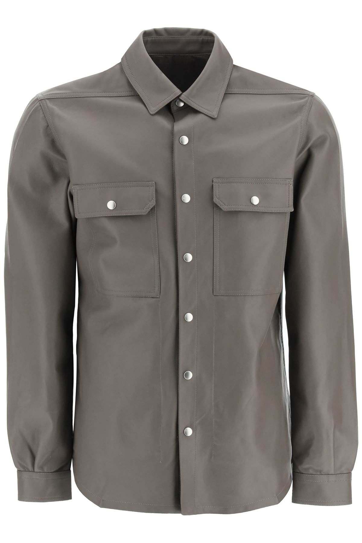 Rick Owens Leather Grey Outershirt