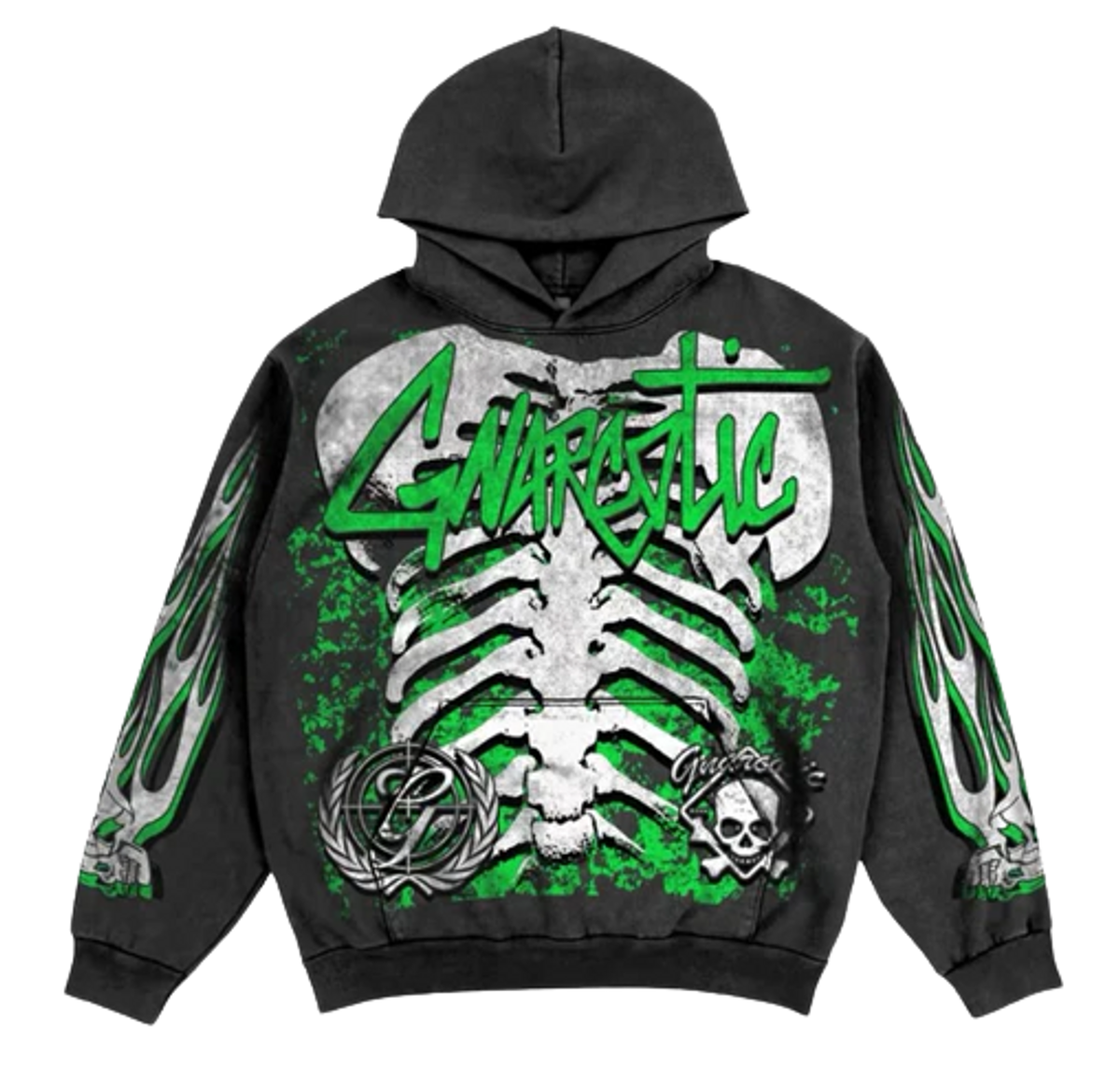 Gnarcotic Rib Cage Black Hoodie