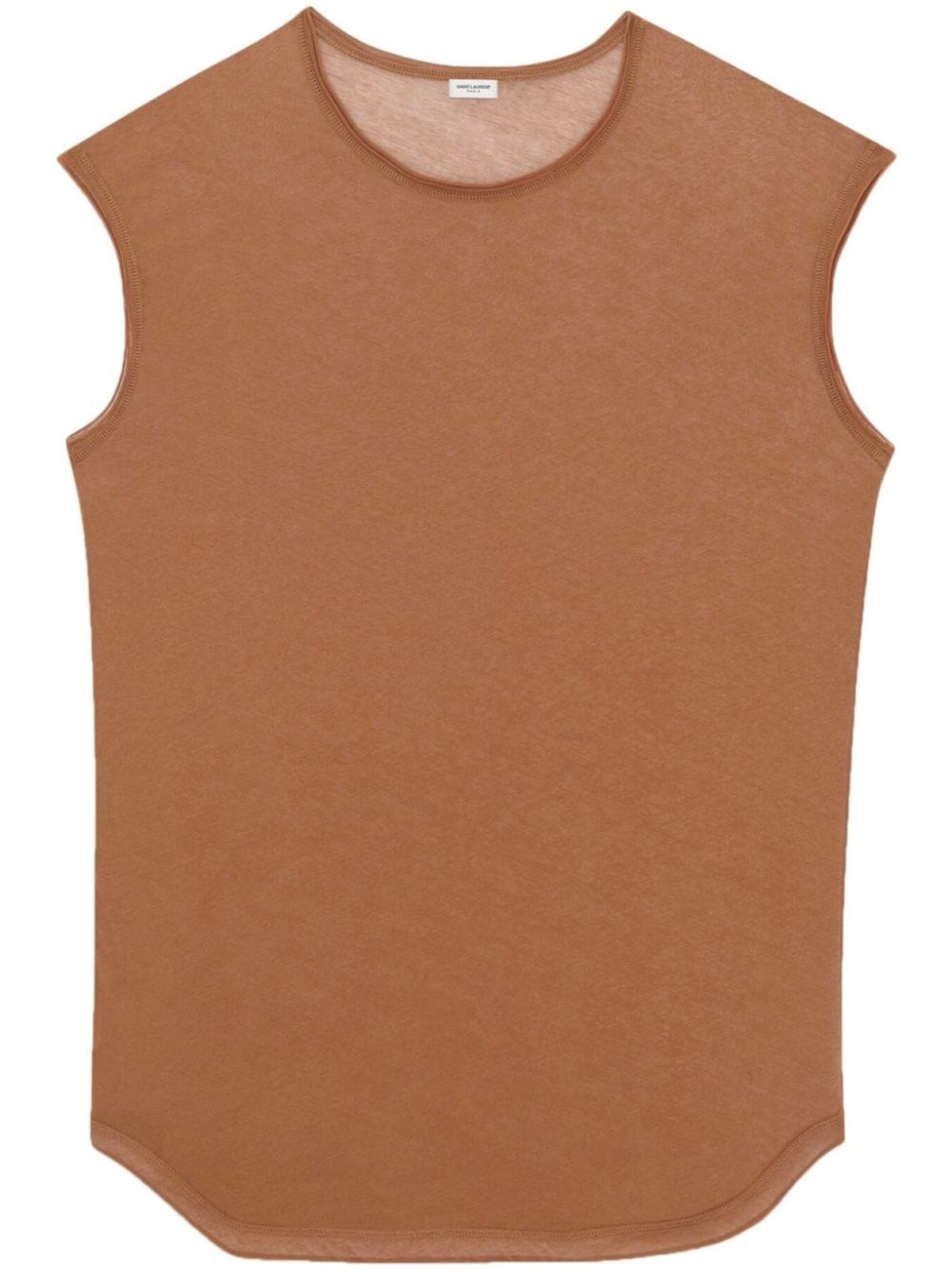 Saint Laurent Mélange-effect Cotton Tank-Top