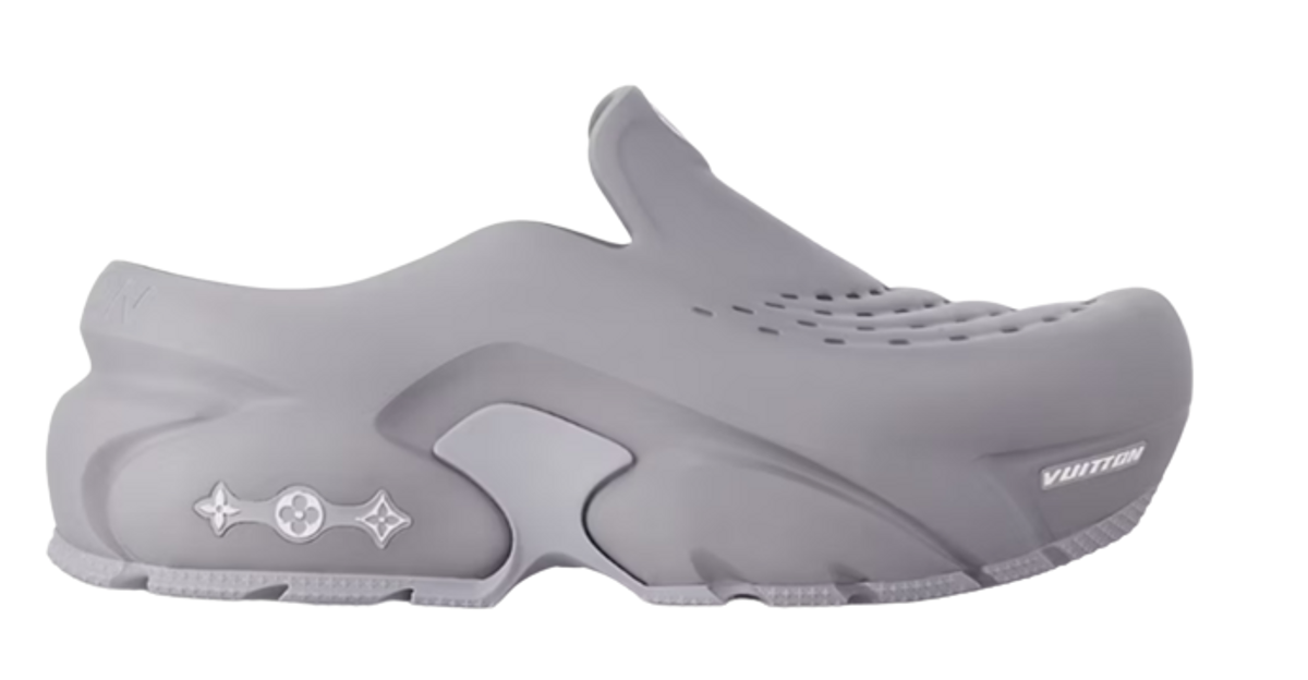 Louis Vuitton Grey LV Shark Clogs