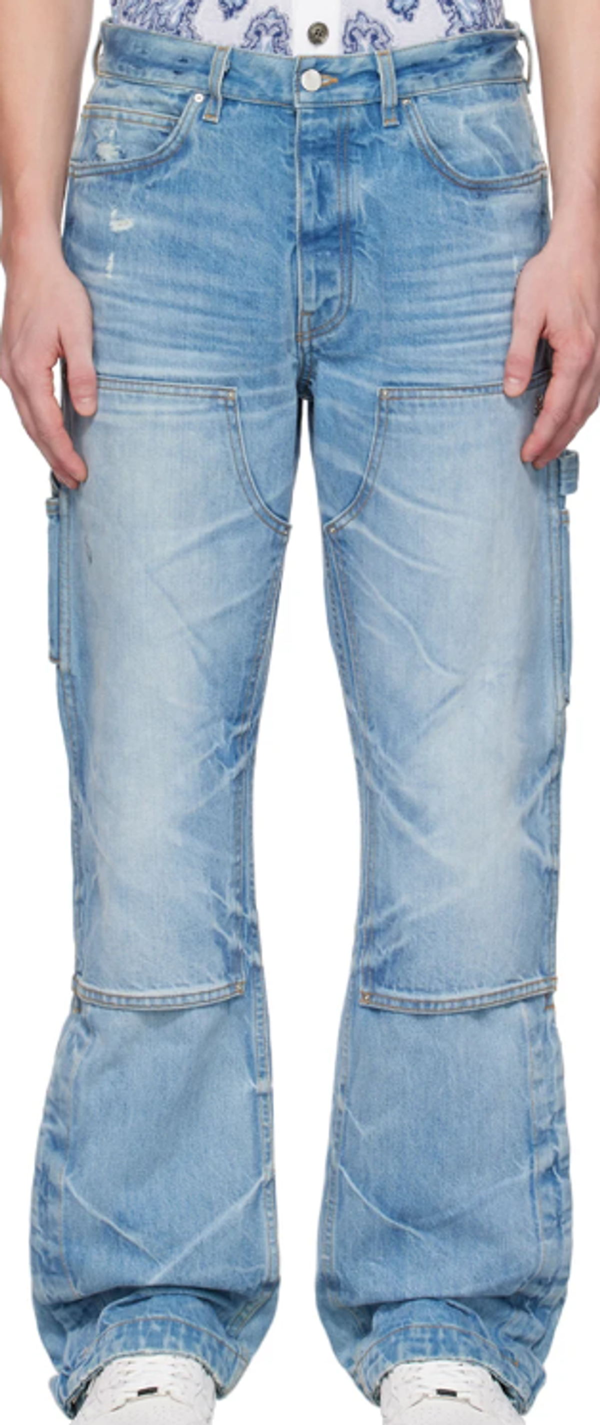 Amiri Faded Indigo Blue Carpenter Jeans