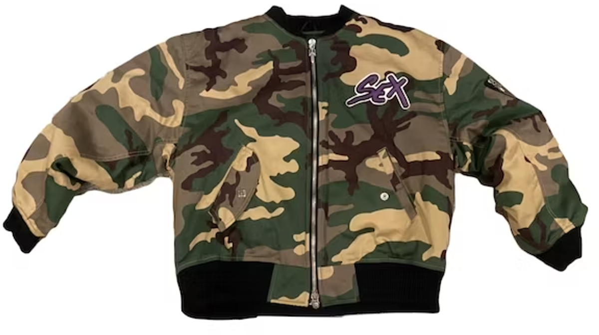 Chrome Hearts Green Camo Matty Boy Sex Records Bomber Jacket