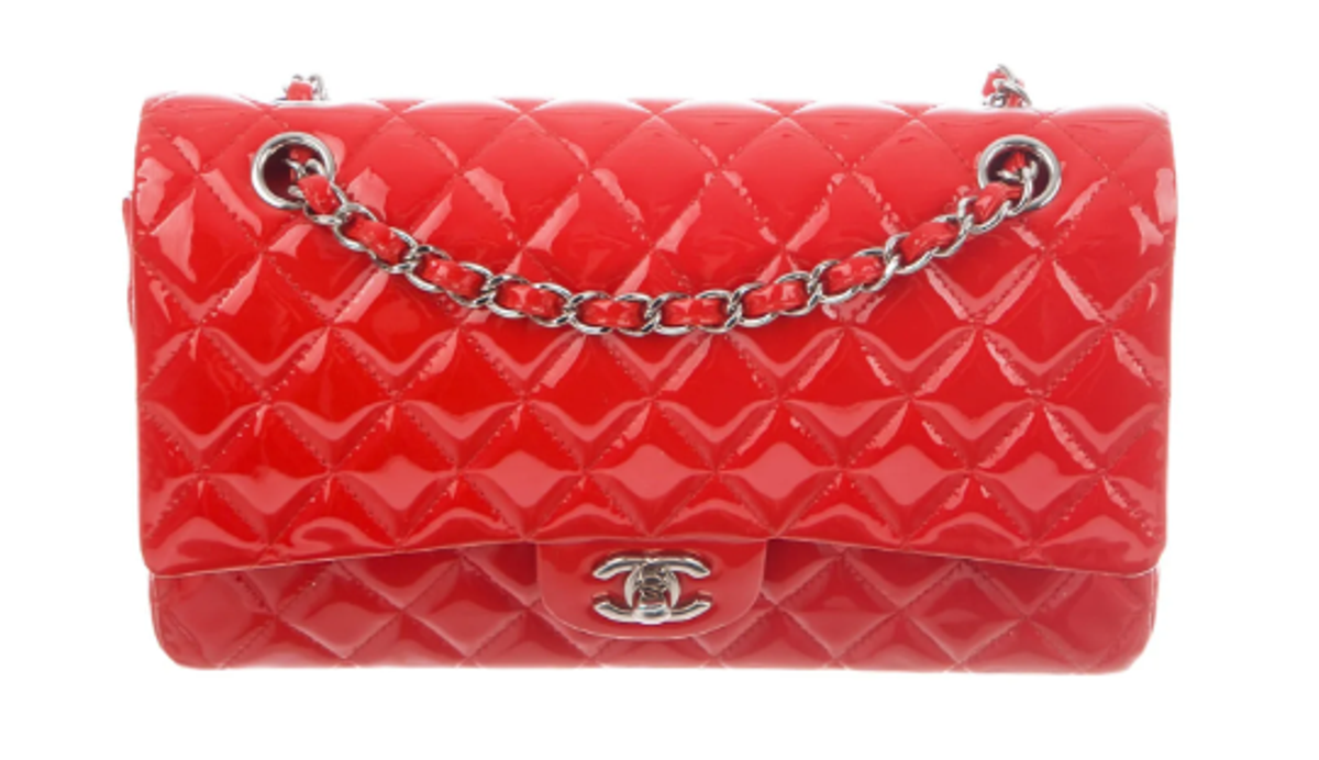 Chanel Patent Classic Medium Double Flap Bag