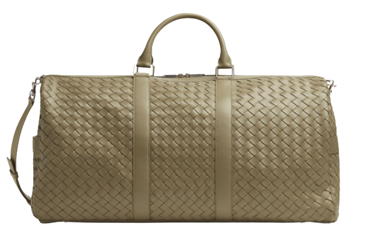 Bottega Veneta Taupe Large Intrecciato Duffle Bag