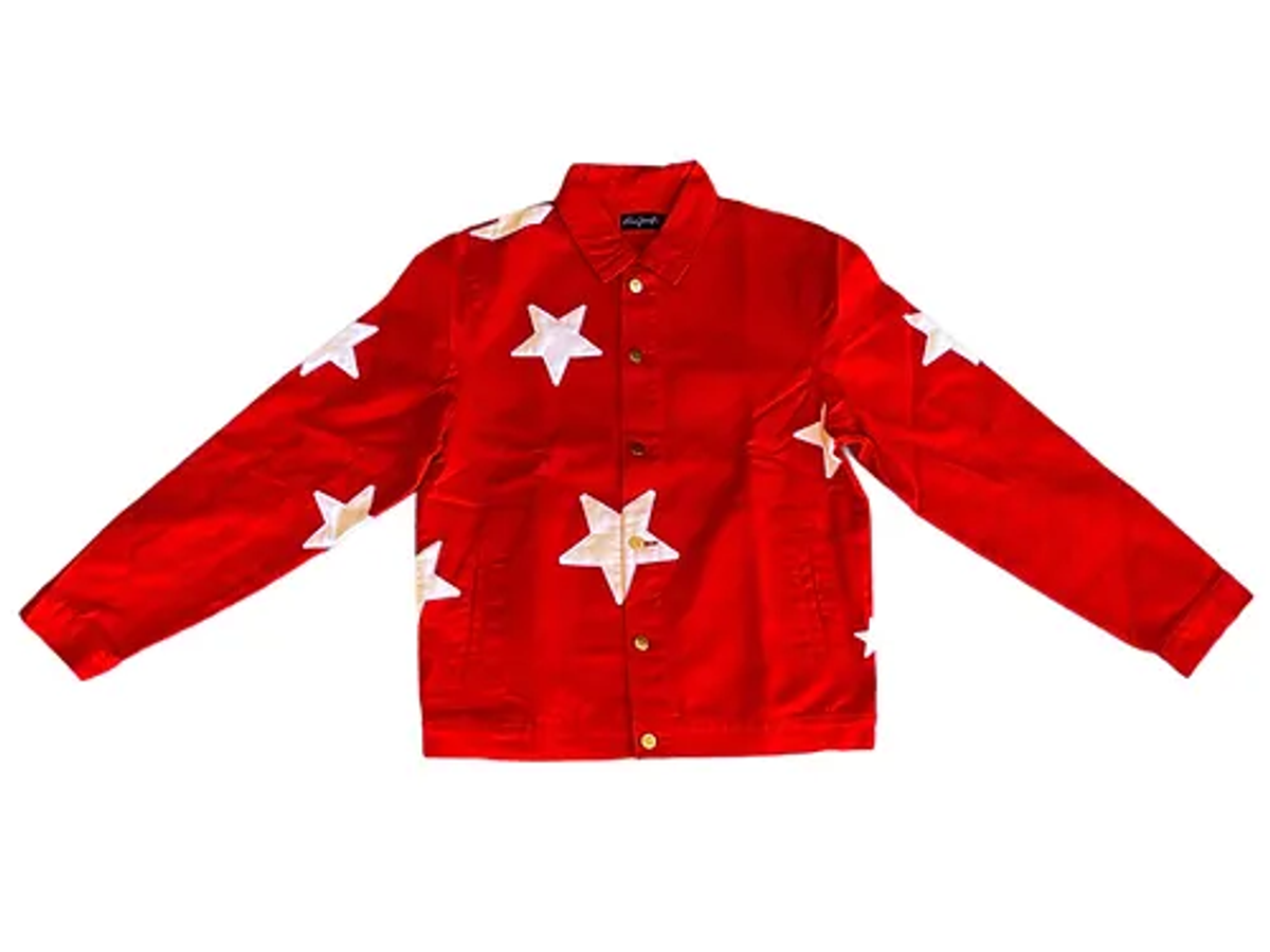 Ricco Gioventu Falling Star Red Denim Jacket