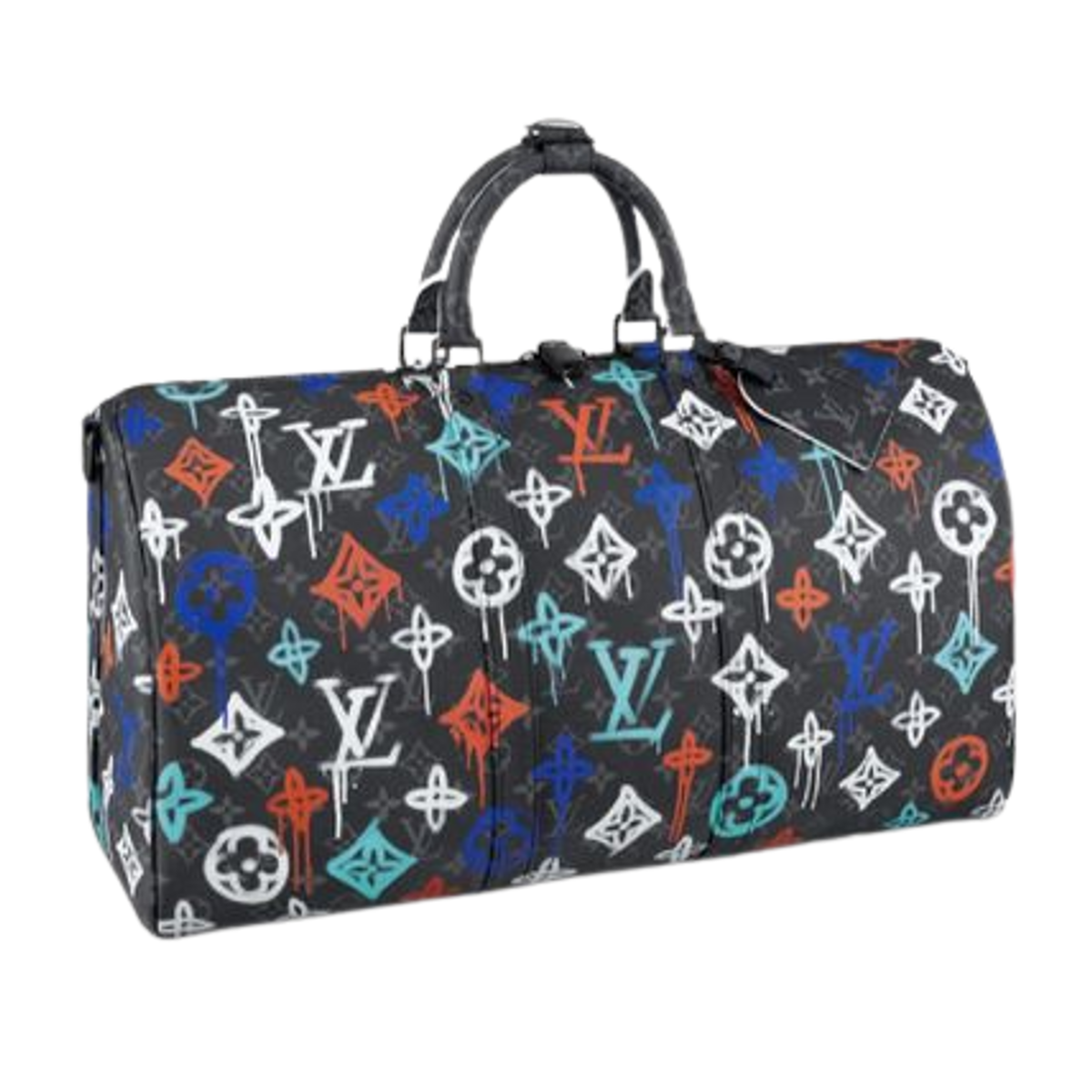 Louis Vuitton Monogran Blossoms Graffiti Canvas Keepall 50 Bag