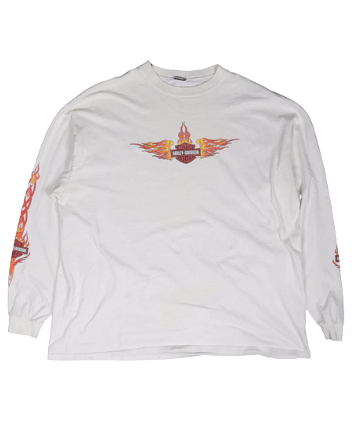 Vintage Harley Davidson Flames Long Sleeve T-Shirt