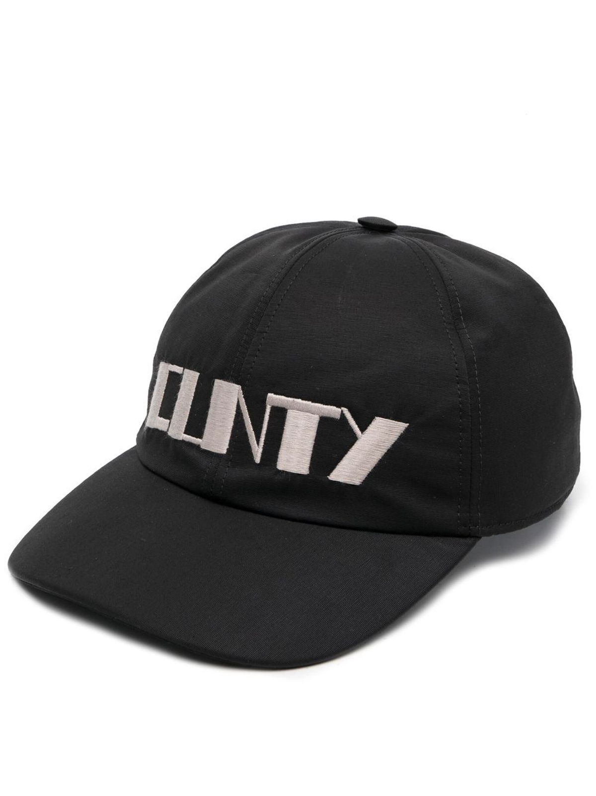 Rick Owens Black Embroidered-design Organic Cotton Cap