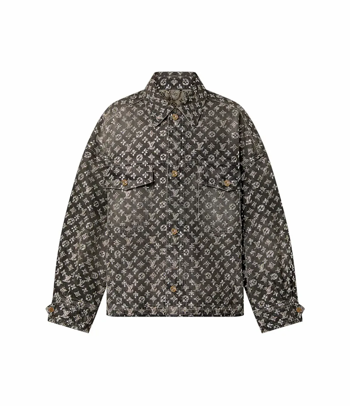 Louis Vuitton Embroidered Monogram Denim Overshirt