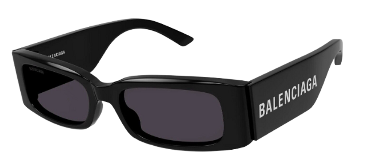 Balenciaga Black Max Squarego Slim Sunglasses