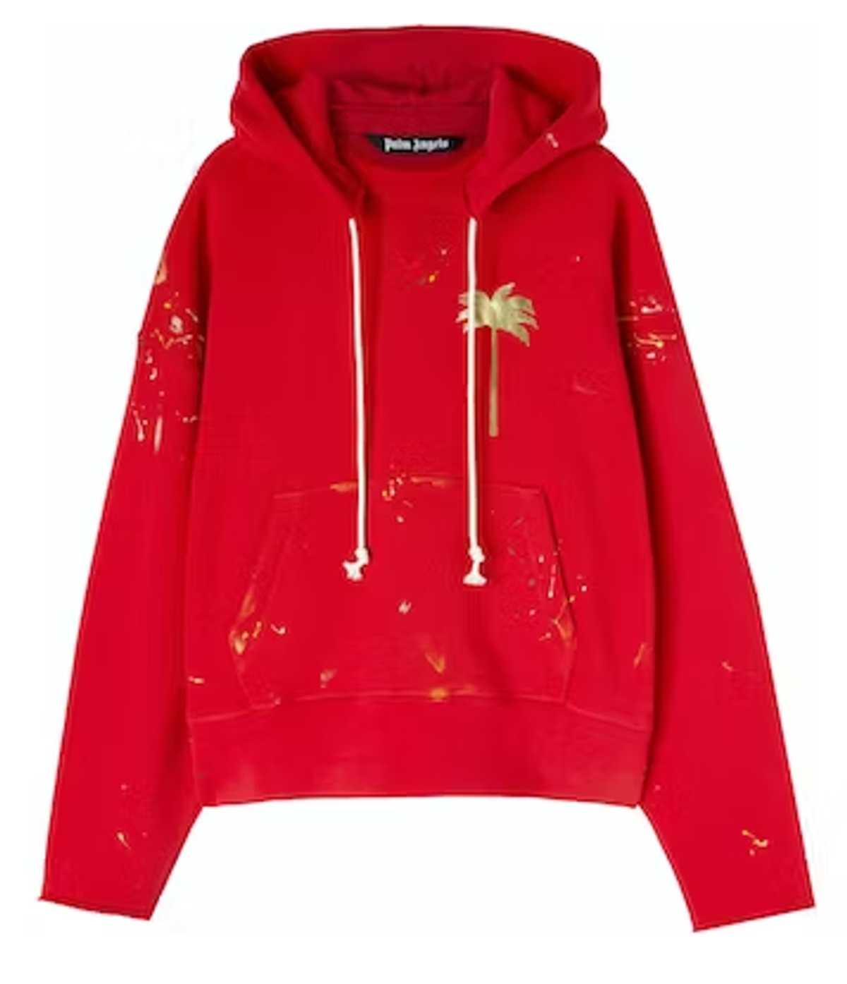Palm Angels Red Palm Painted Hoodie