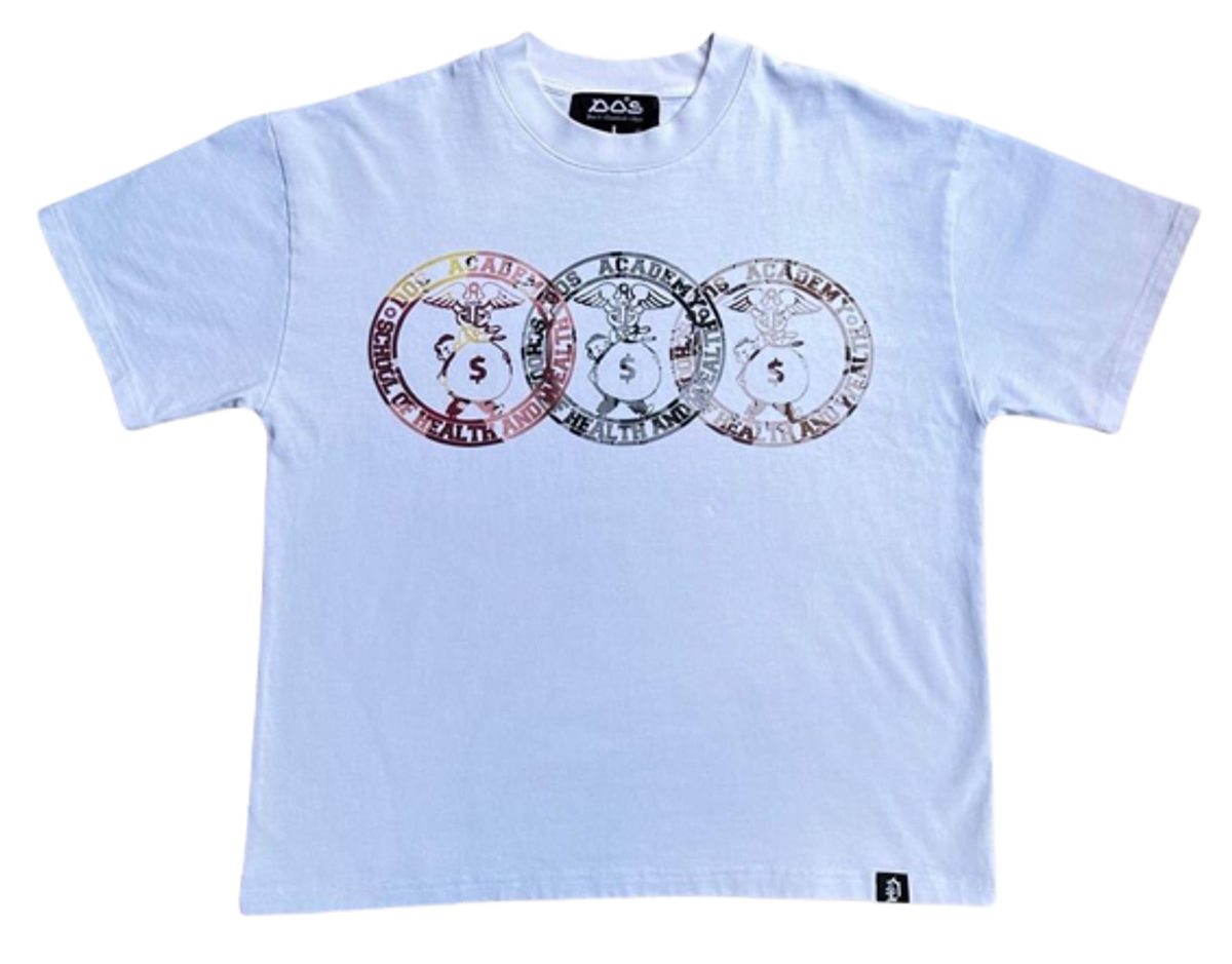 Don’t Overthink Style White Logo Tee