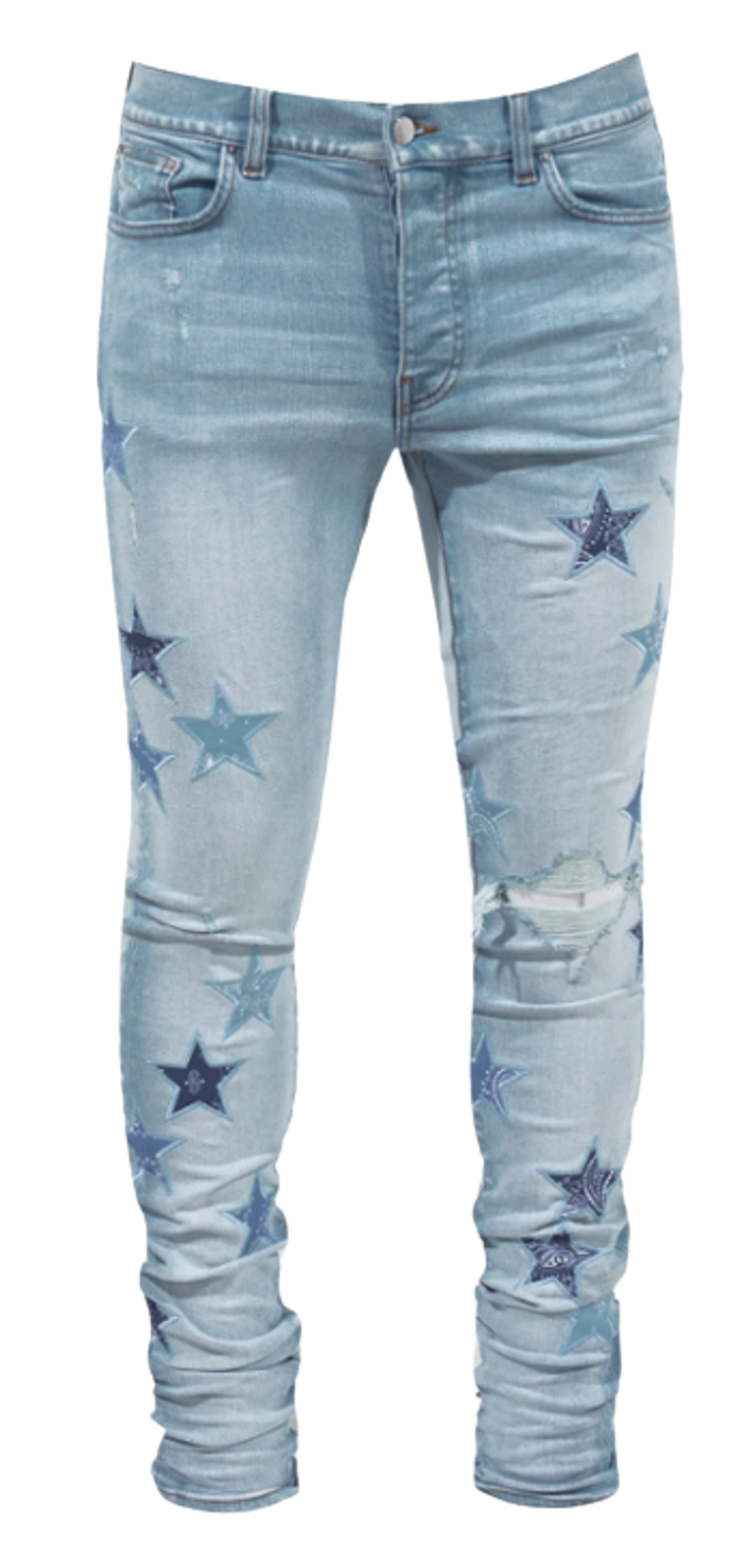 Amiri × Chemist Light Indigo Bandana Star Jeans