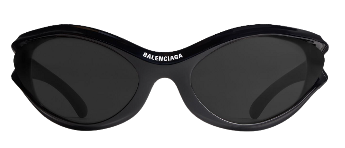 Balenciaga Black Dynamo Round Sunglasses