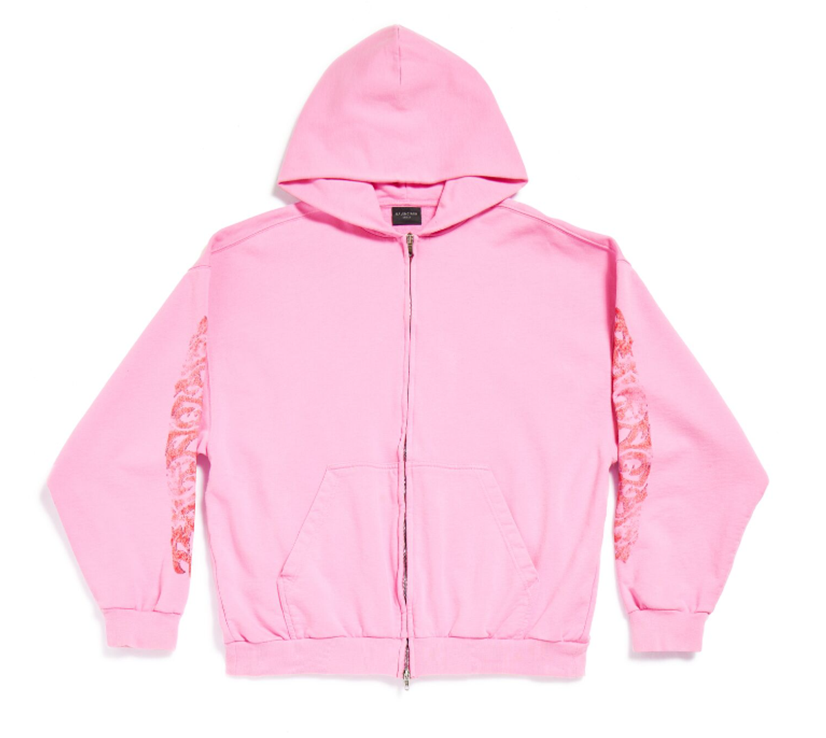 Balenciaga Pink Offshore Zip-Up Hoodie