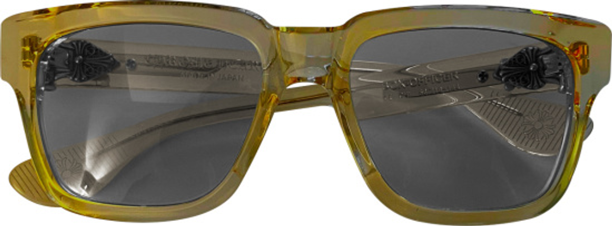 Chrome Hearts Olive Green Clear Box Officer Sunglasses