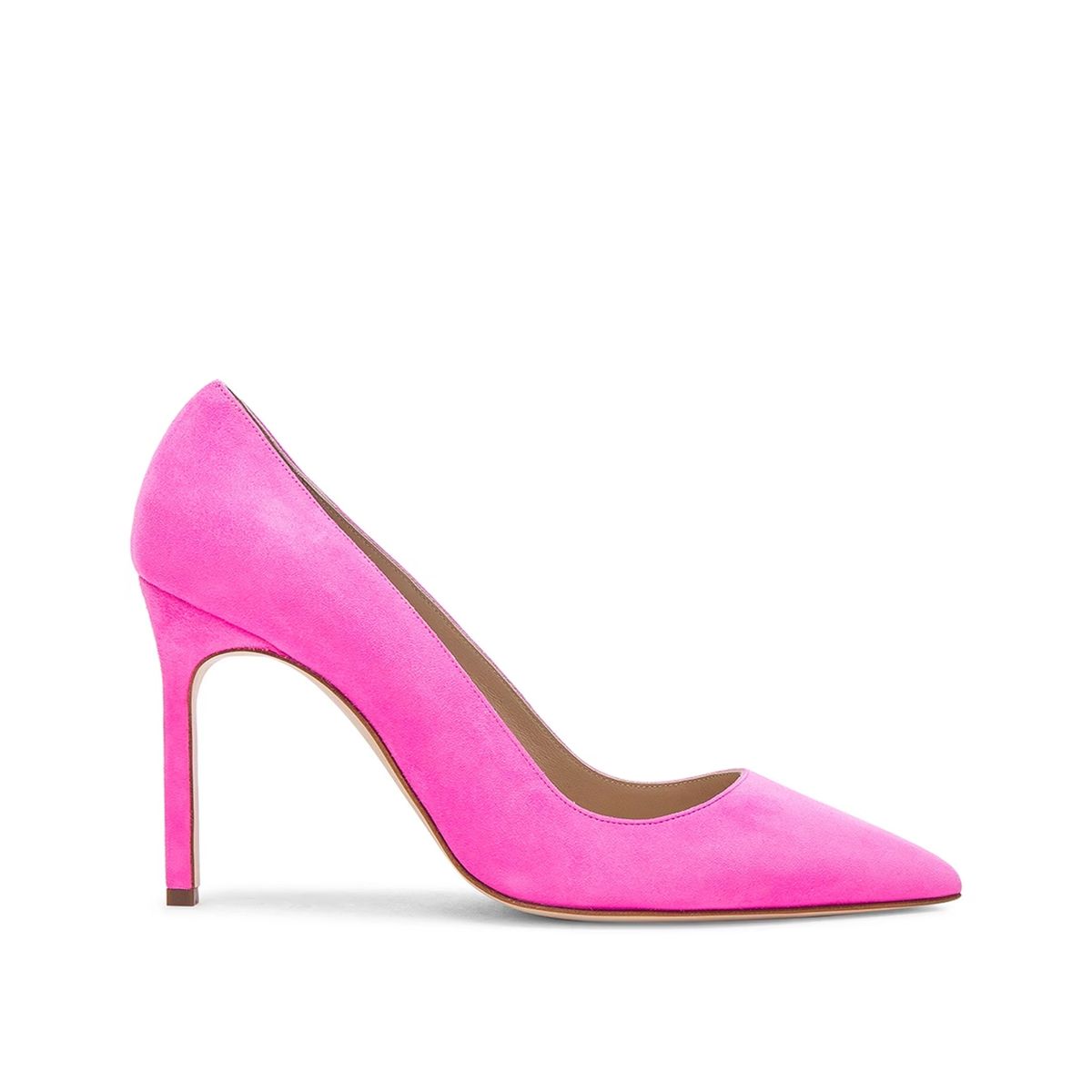 Manolo Blahnik Pink 105 Leather Pumps