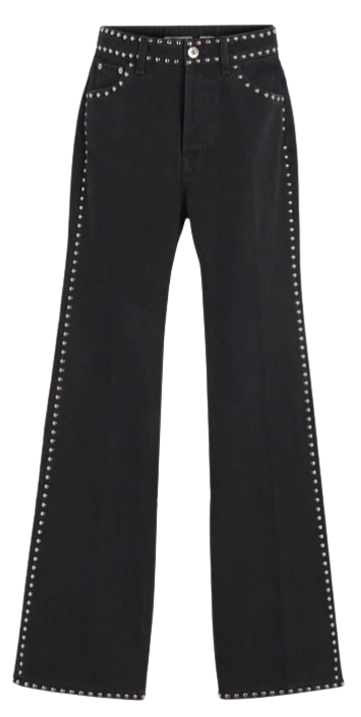Lanvin × Future Merch Black Flared Studs Pants