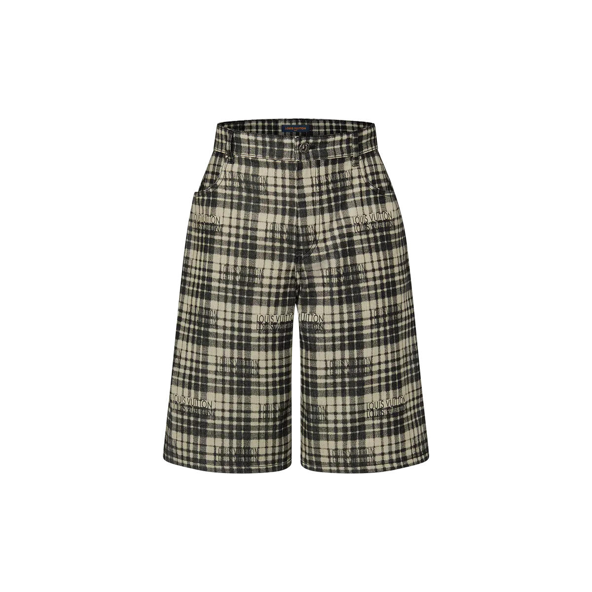 Louis Vuitton Checked Denim Shorts