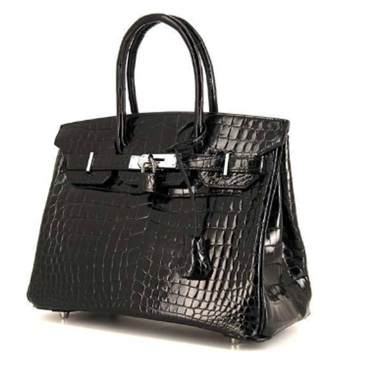 Hermes Black Niloticus Crocodile Birkin 30 Handbag