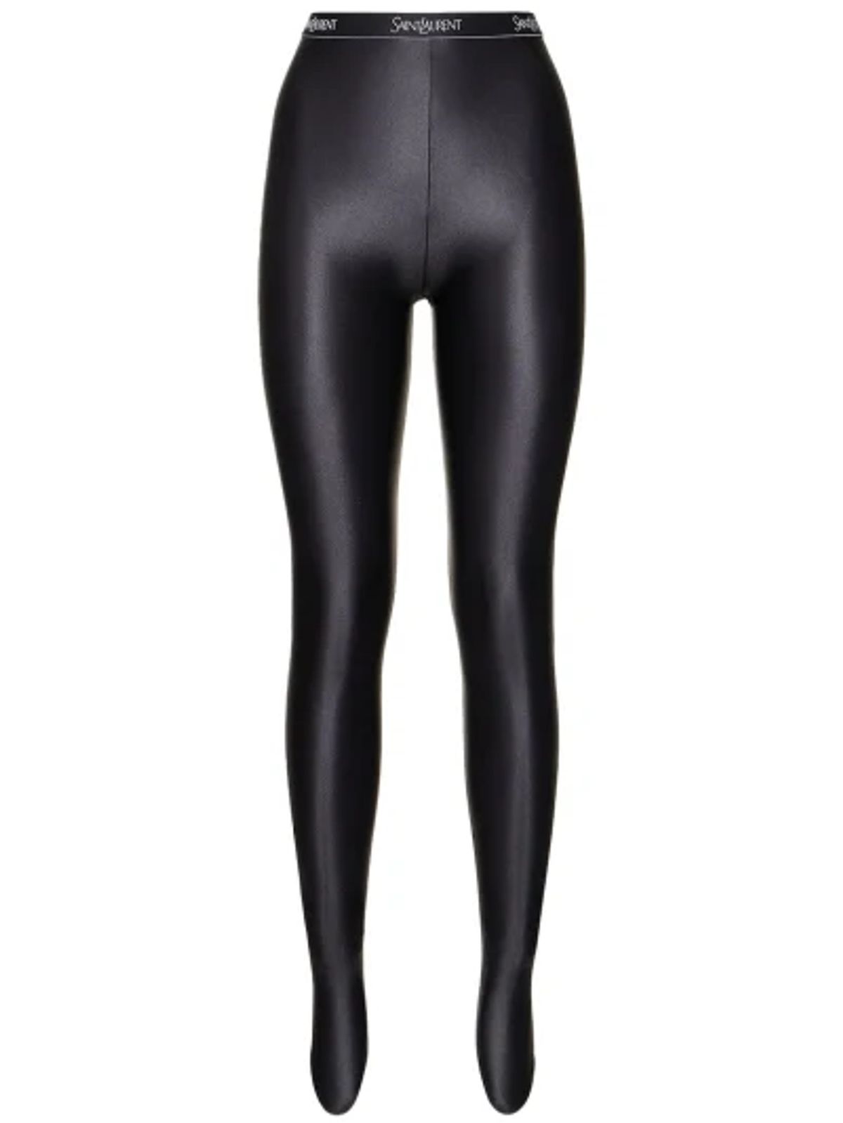 Saint Laurent Black Stretch Nylon Blend Leggings