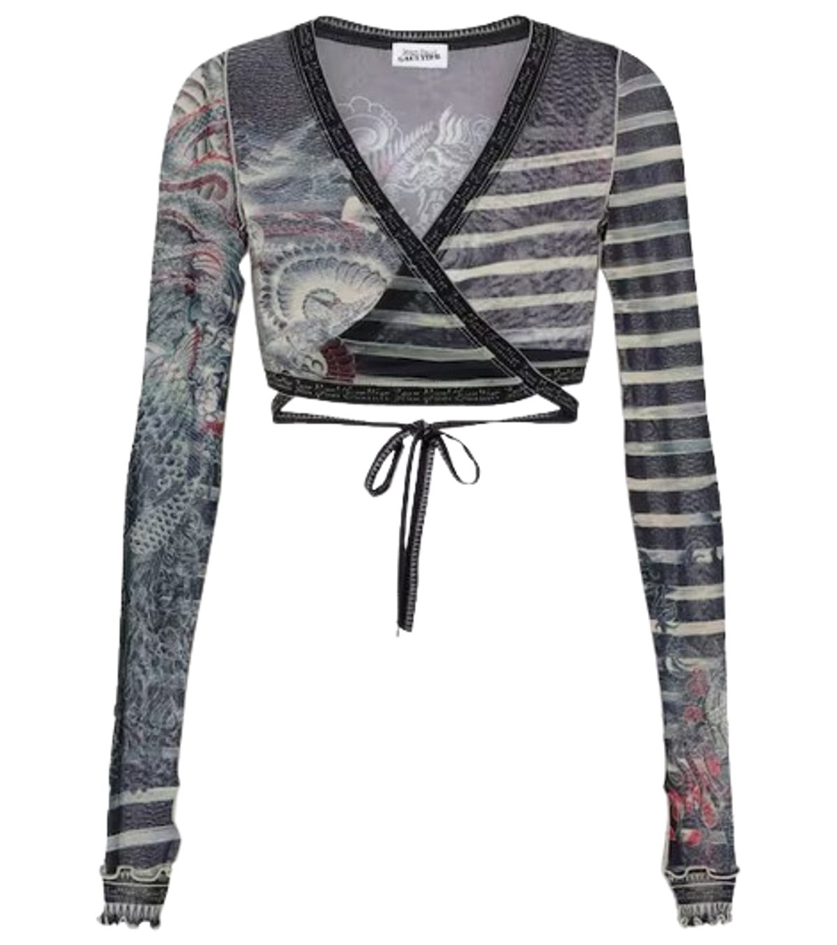 Jean Paul Gaultier Mariniere Tattoo V-neck Top