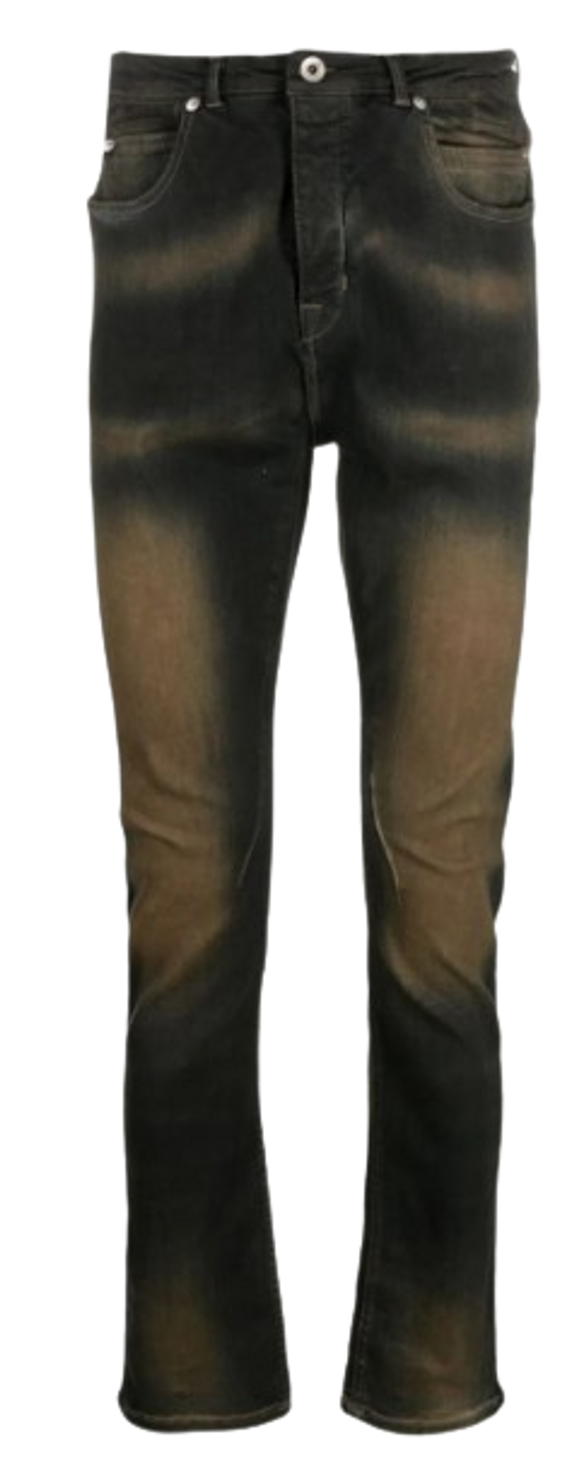 Rick Owens Geth Mud Washed Wide Leg Jeans