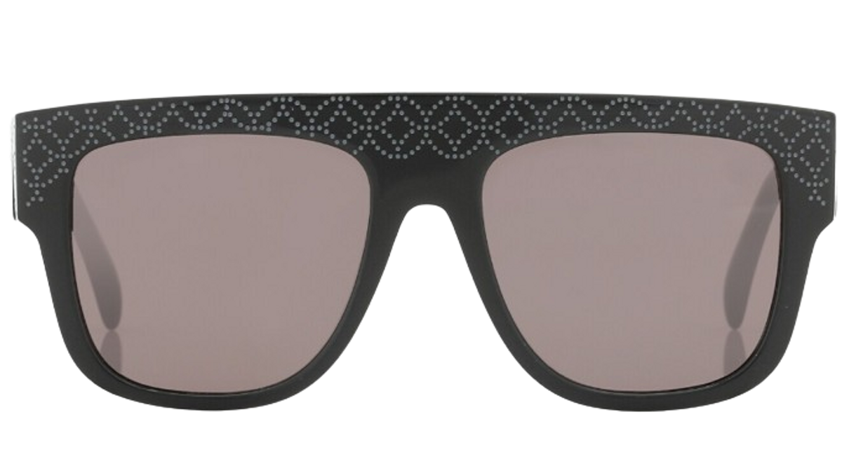 Alaïa Black Engraved Square Sunglasses