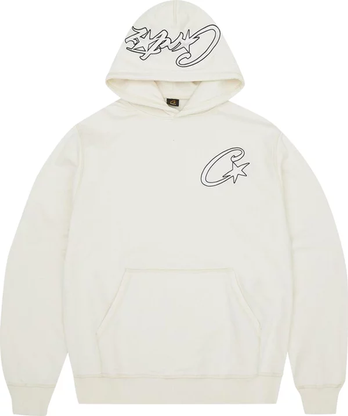 Corteiz Off White Satin C Star Appliqué Hoodie