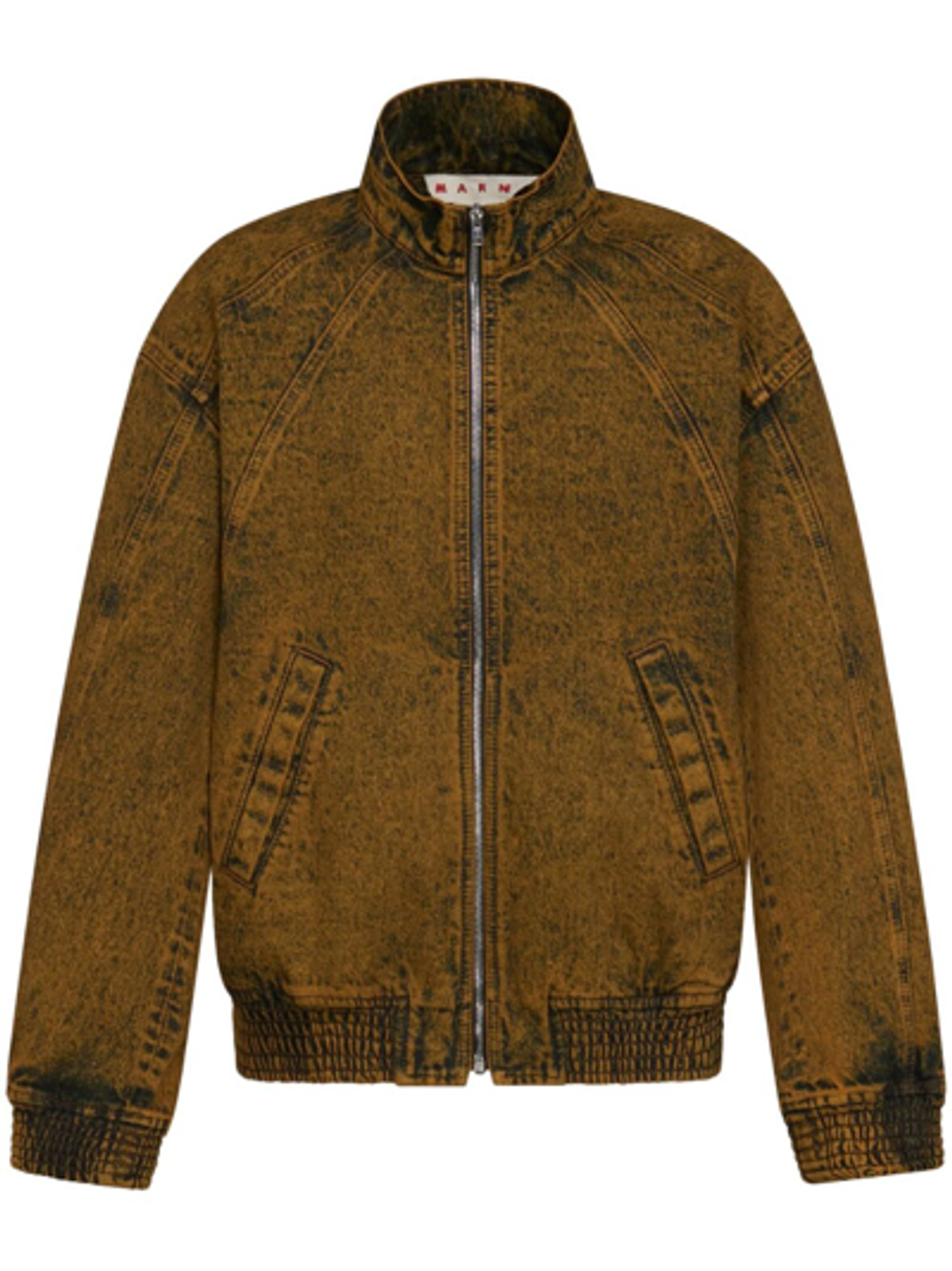 Marni Zipped Lightweight Jacket In Brown