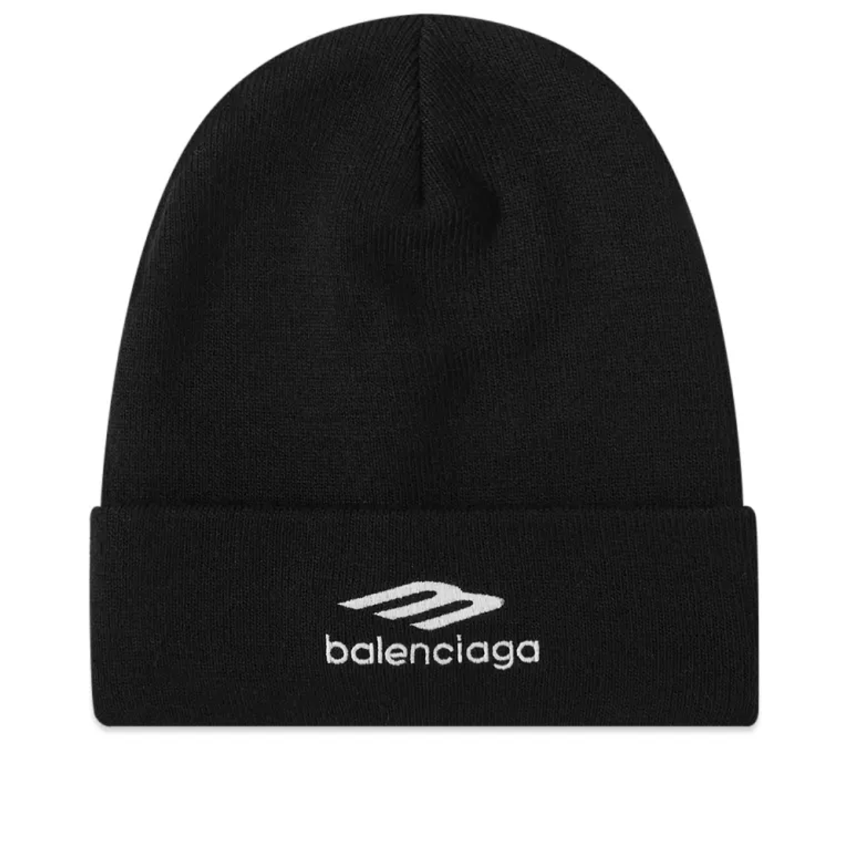Balenciaga Black Sports Logo Beanie