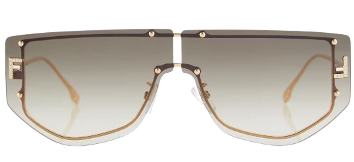 Fendi Shiny Gold First Mask Sunglasses