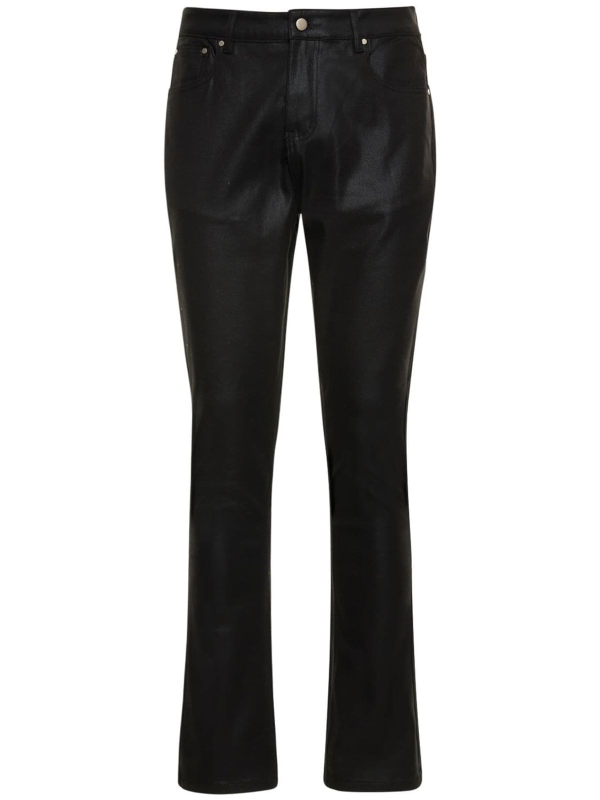 Retrovert Waxed Denim Jeans In Schwarz