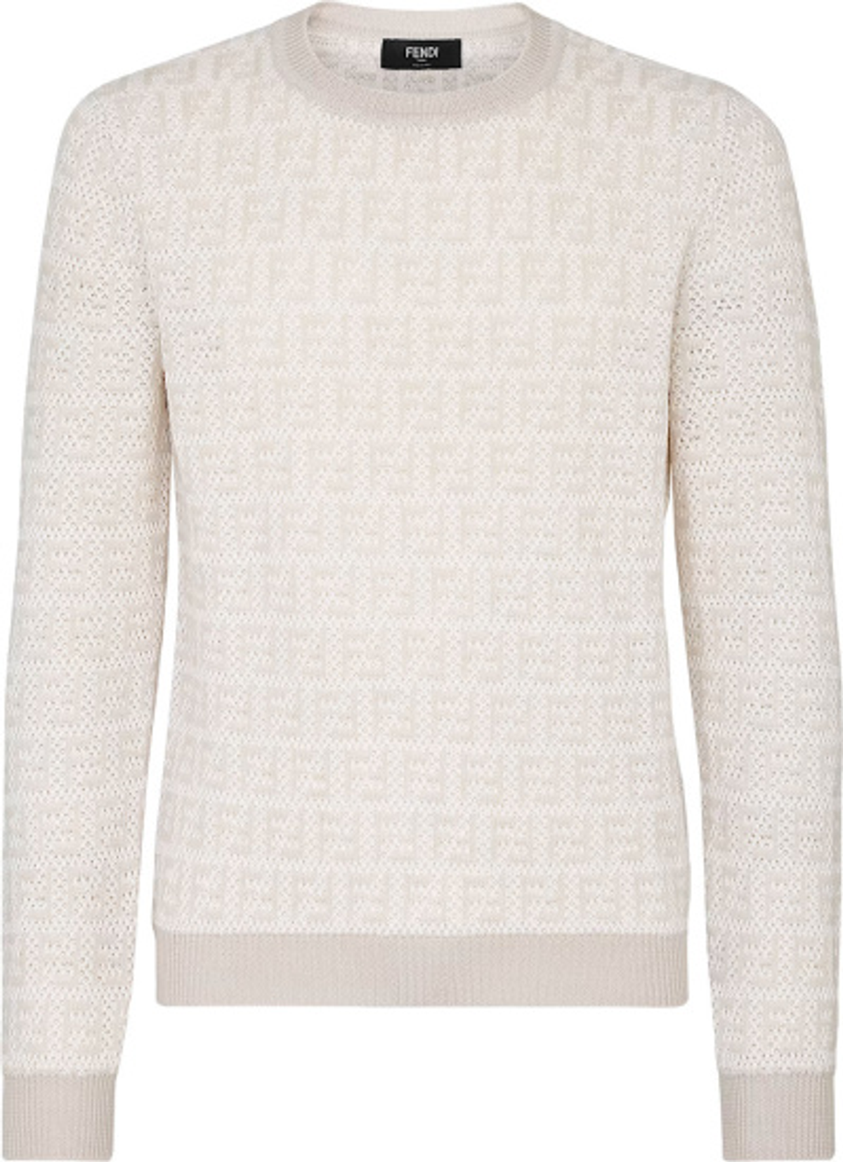Fendi White And Cream-FF Sweater