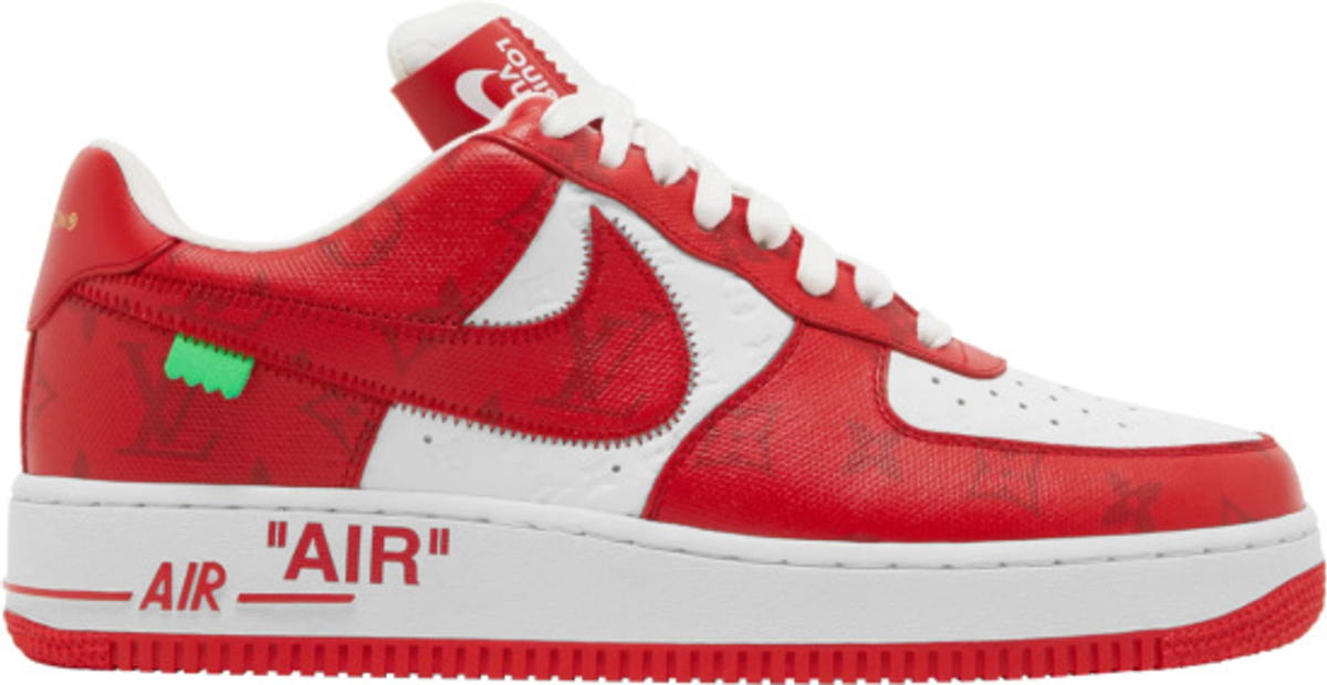 Louis Vuitton × Nike Red Air Force 1 Low Sneakers
