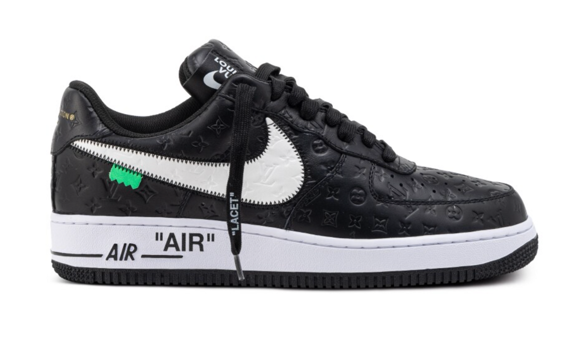 Louis Vuitton × Nike Air Force 1 Low Black Sneakers