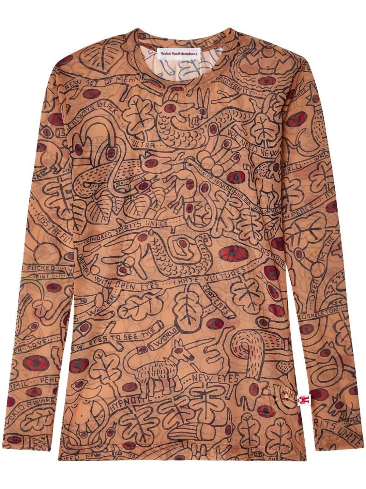 Walter van Beirendonck Otranto Mesh T-shirt In Neutrals