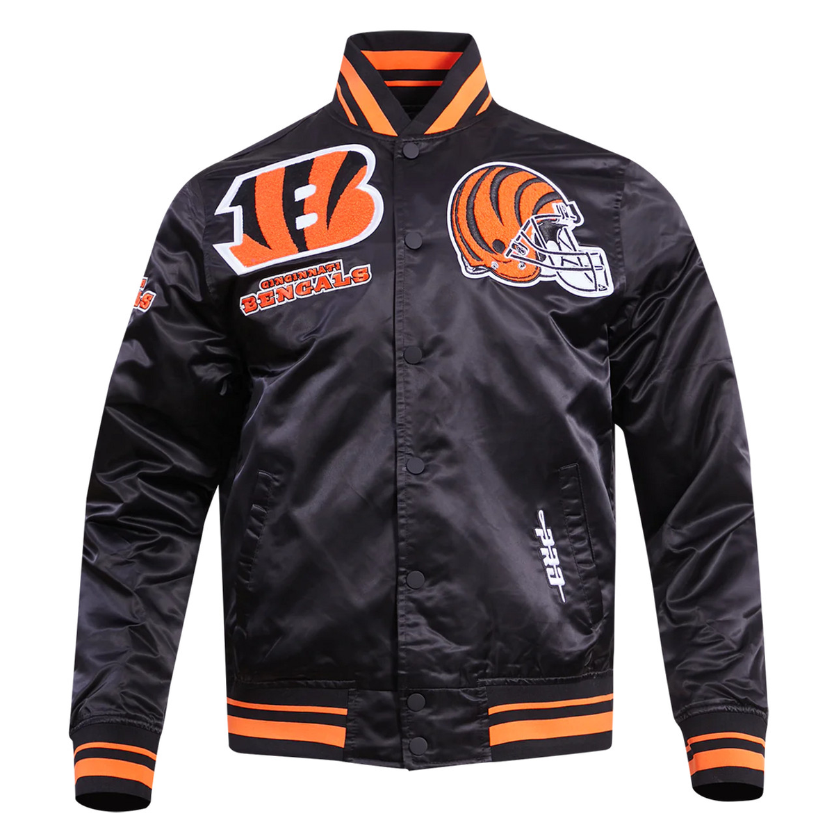 Pro Standard Black Cincinnati Bengals Mash Up Satin Jacket
