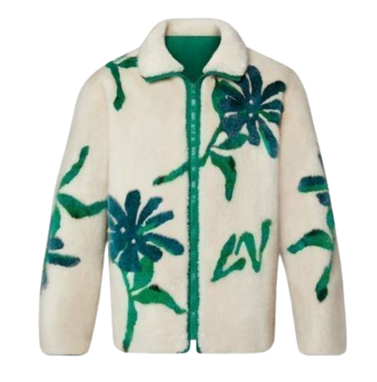 Louis Vuitton Intarsia Flower Fur Blouson