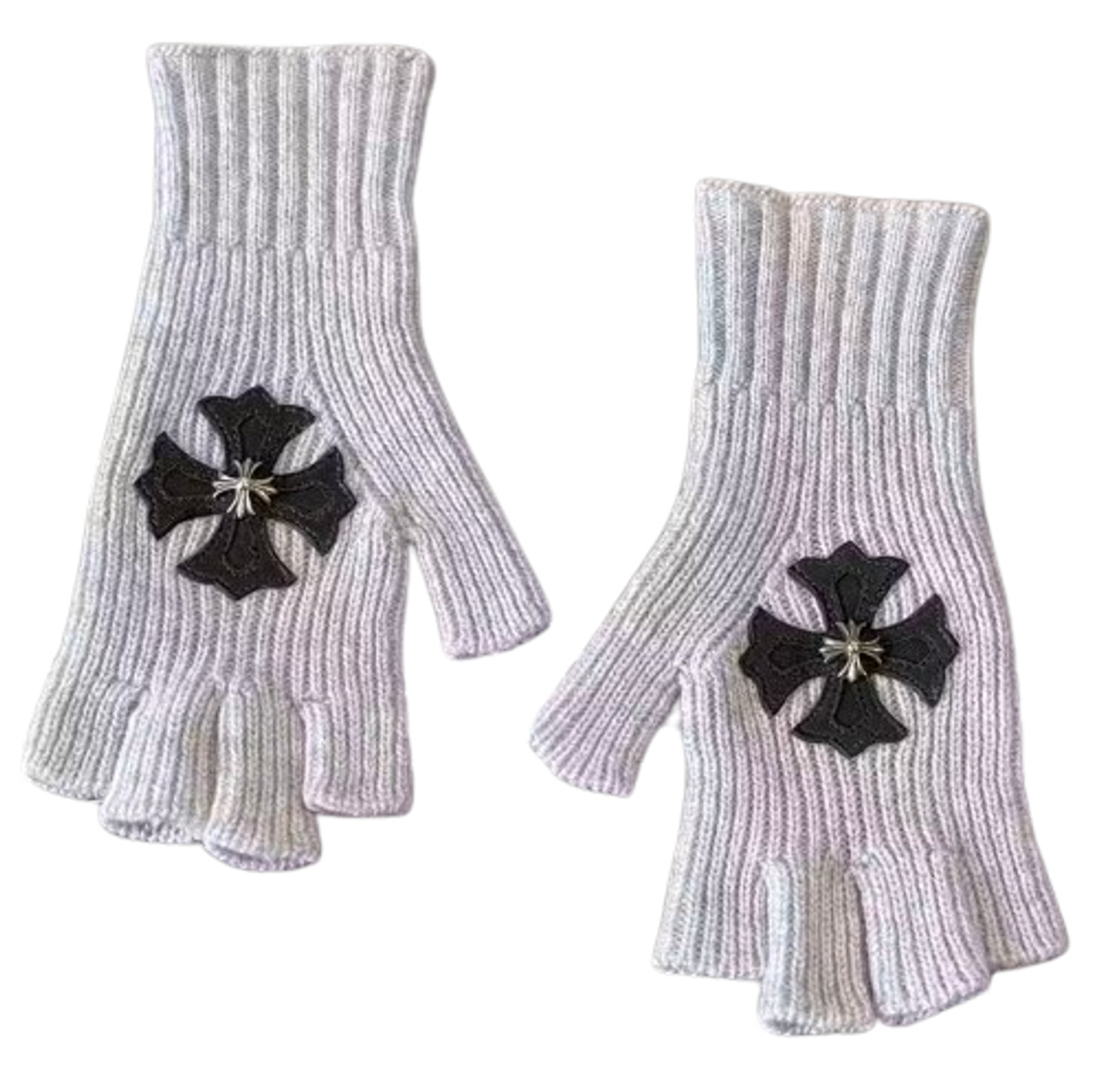 Chrome Hearts Cross Patch Grey Gloves