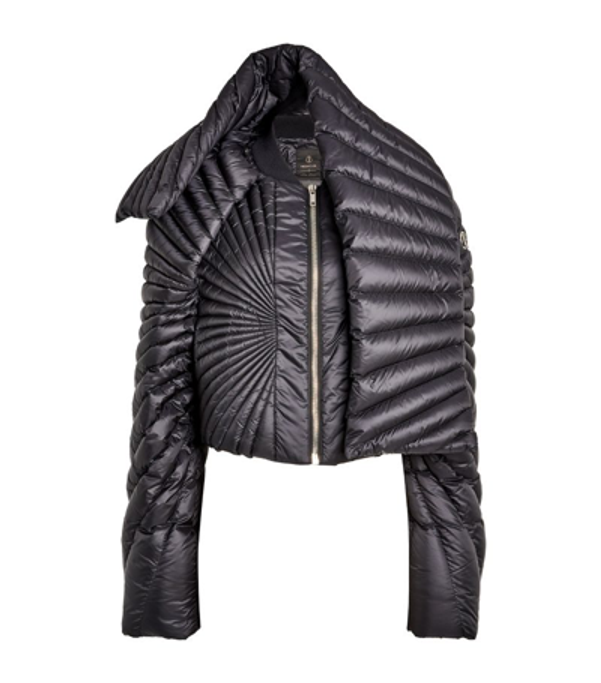 Moncler × Rick Owens Radiance Quilted Scarf Black Jacket