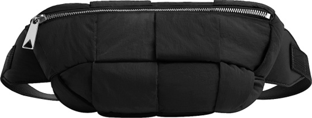 Bottega Veneta Black Intreccio Cassette Belt Bag